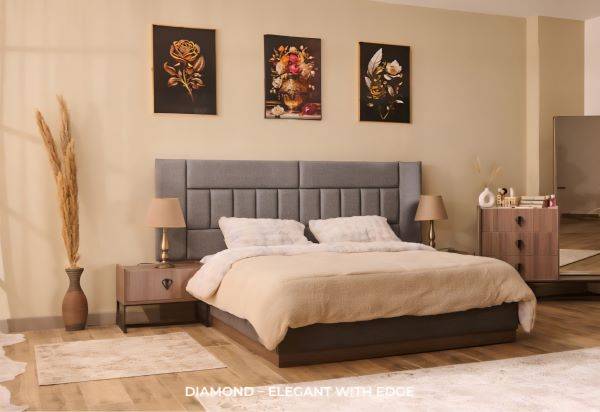 Daiamond Master Bedroom Set (Mdf)- غرفة نوم رئيسية - Image 2