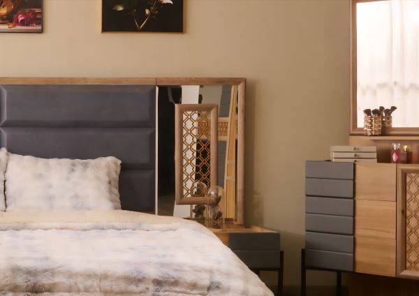 Marina Master Bedroom Set (Mdf)-غرفة نوم رئيسية - Image 2