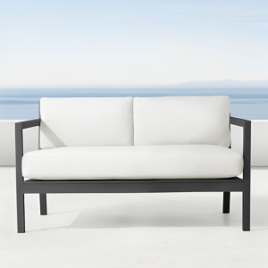 كنبة مقعدين معدنية للحديقة