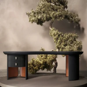 مكتب مدير خشب طبيعى 200*80سم -