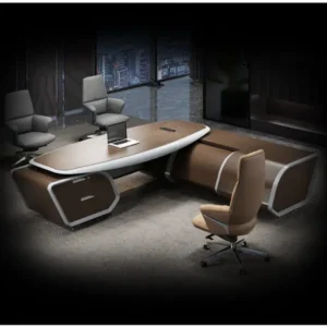 مكتب مدير خشب طبيعي 220*80سم -