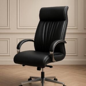 كرسي مدير فاخر جلد ظهر عالي