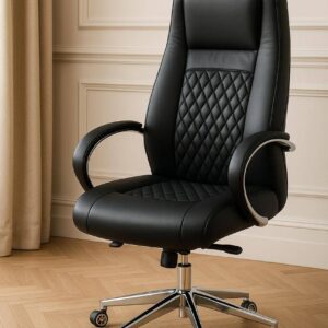 كرسي مدير فاخر جلد ظهر عالي