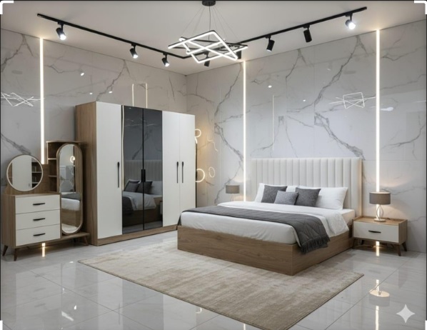 Moanza Master Bedroom Set (Mdf)- غرفة نوم رئيسية